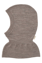 Light knitted merino wool balaclava with frill