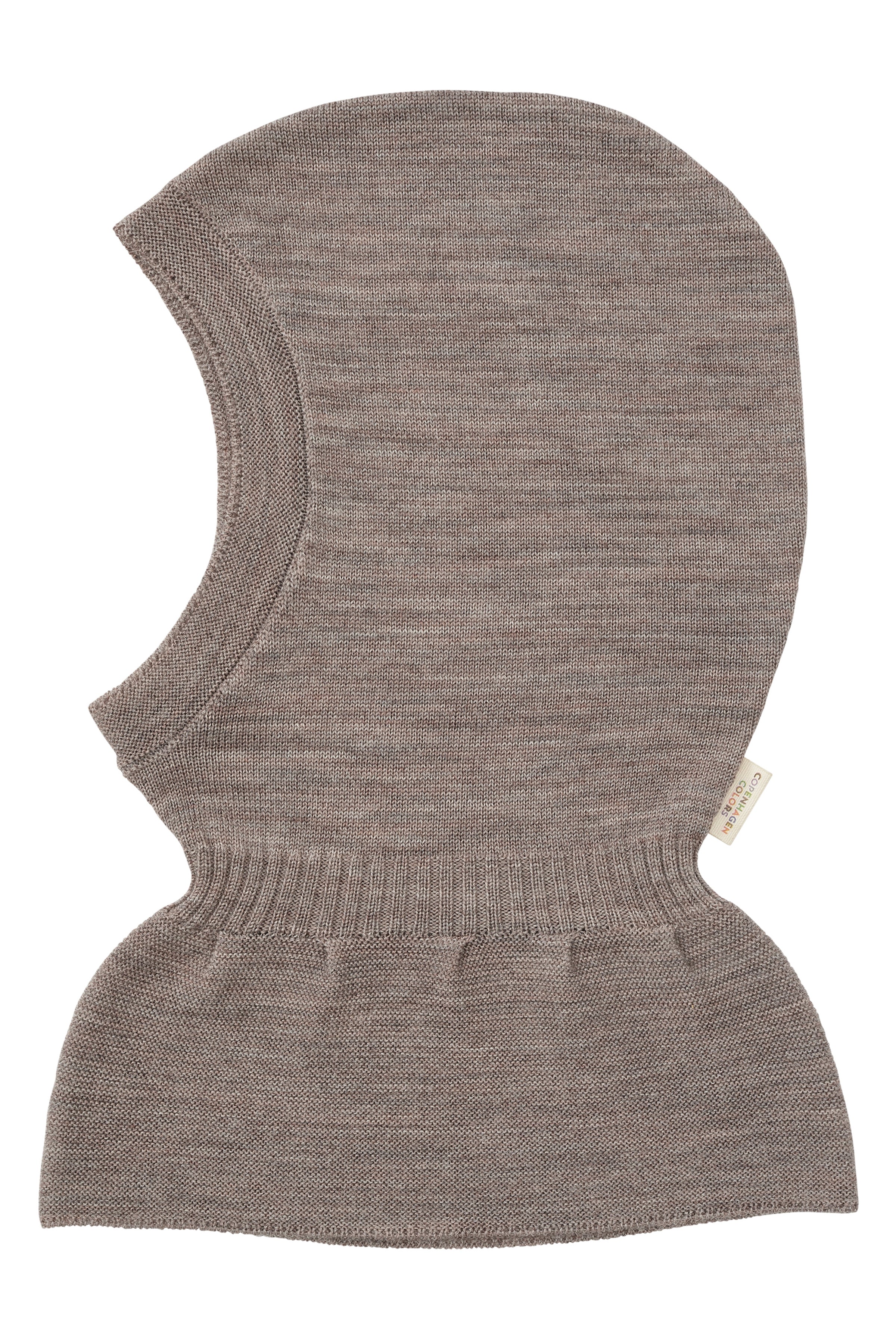 Light knitted merino wool balaclava with frill