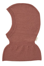 Light knitted merino wool balaclava with frill