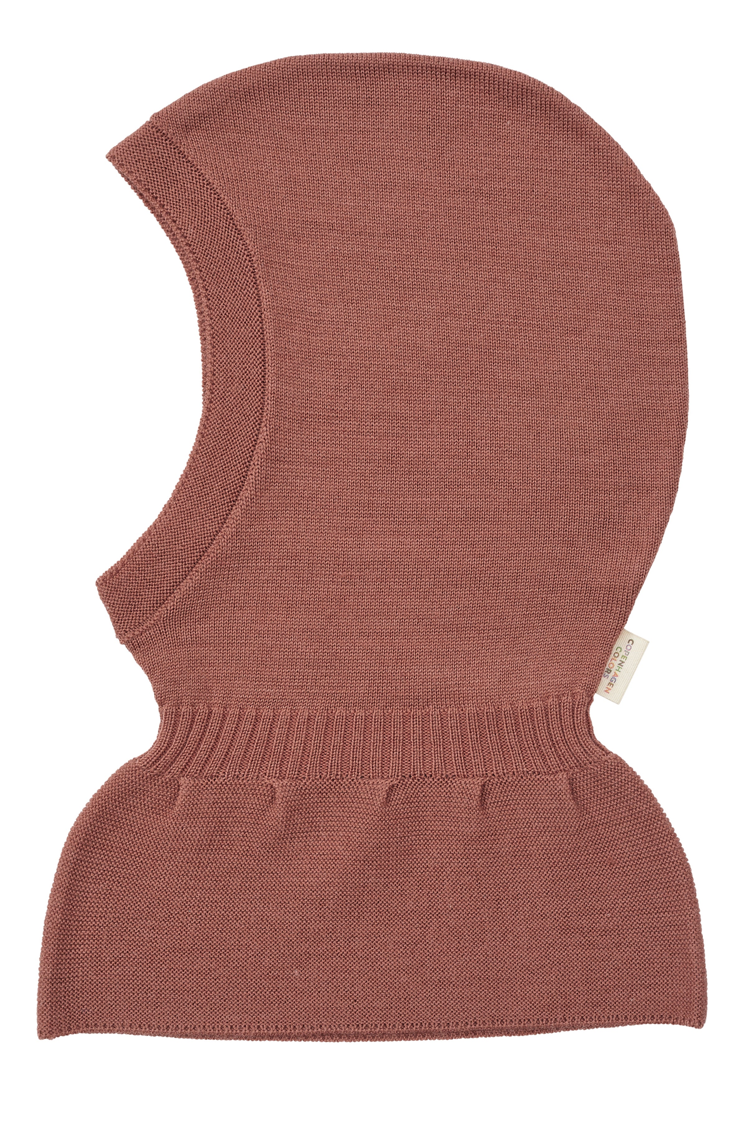 Light knitted merino wool balaclava with frill