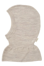 Light knitted merino wool balaclava with frill