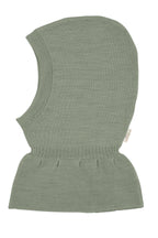Light knitted merino wool balaclava with frill