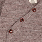 Merino crossover cardigan with hole pattern