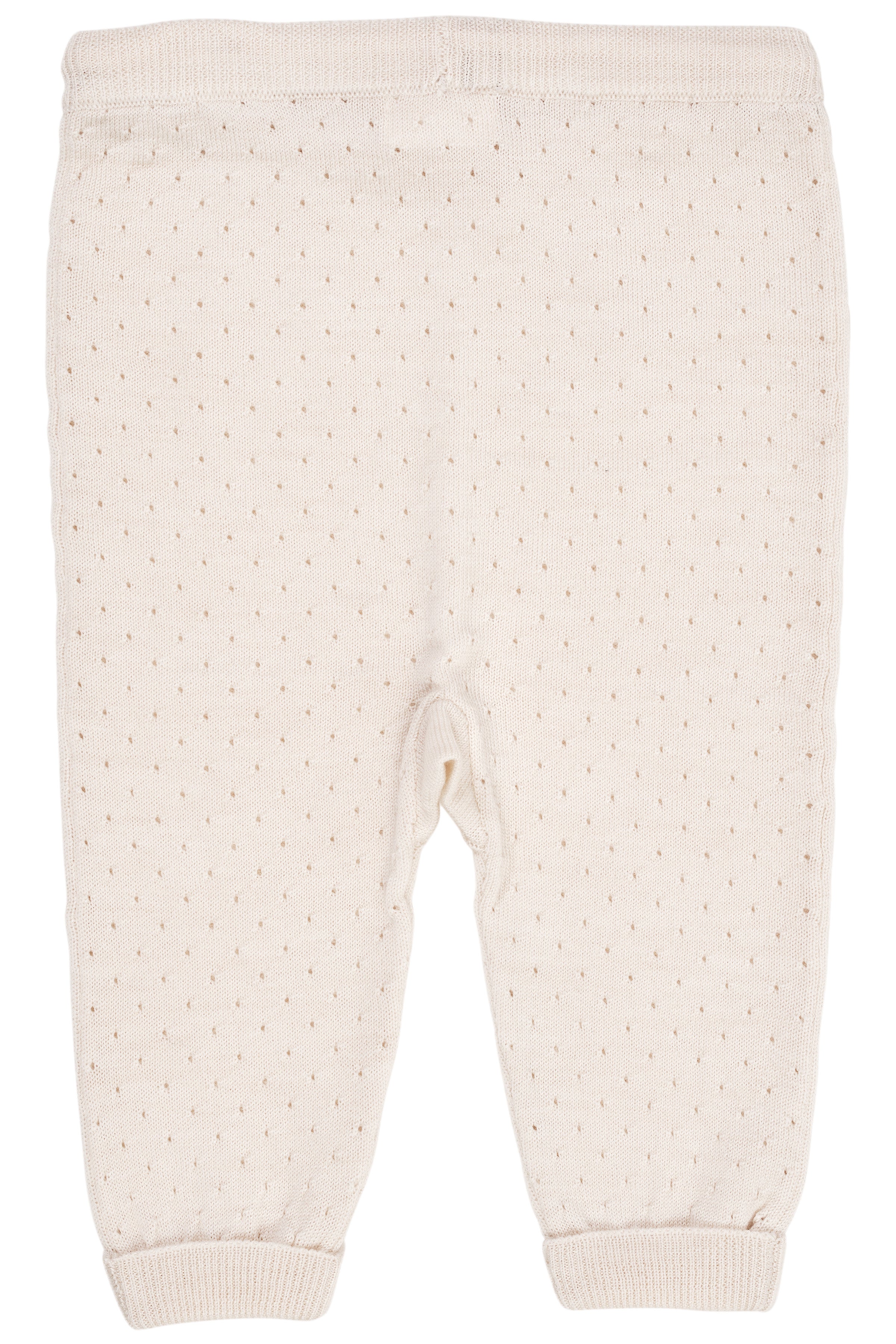 Merino pants with hole pattern