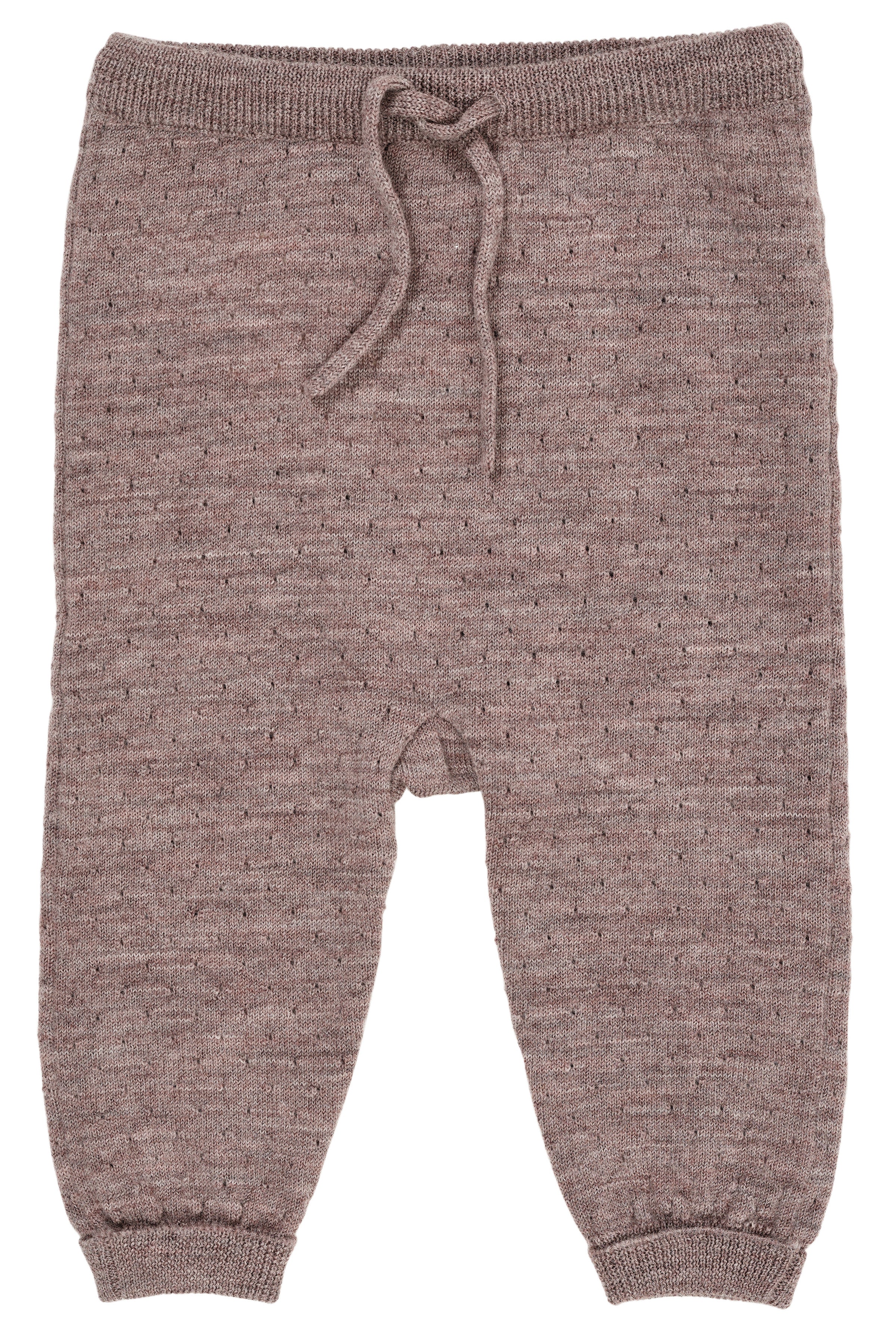 Merino pants with hole pattern