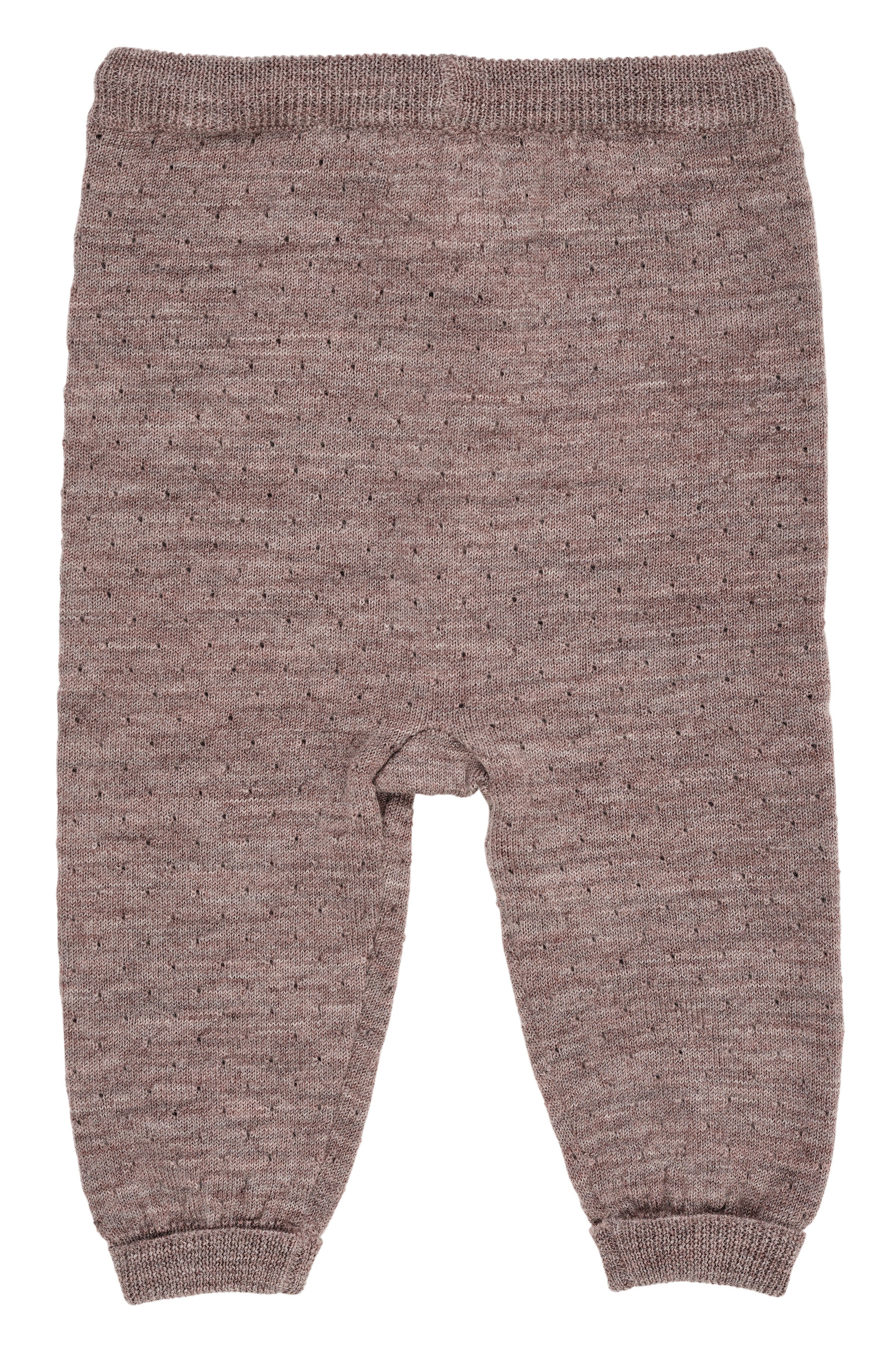 Merino pants with hole pattern