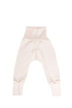 Cosilana baby pantie base layer in organic wool fleece and organic cotton in Natural on a white background