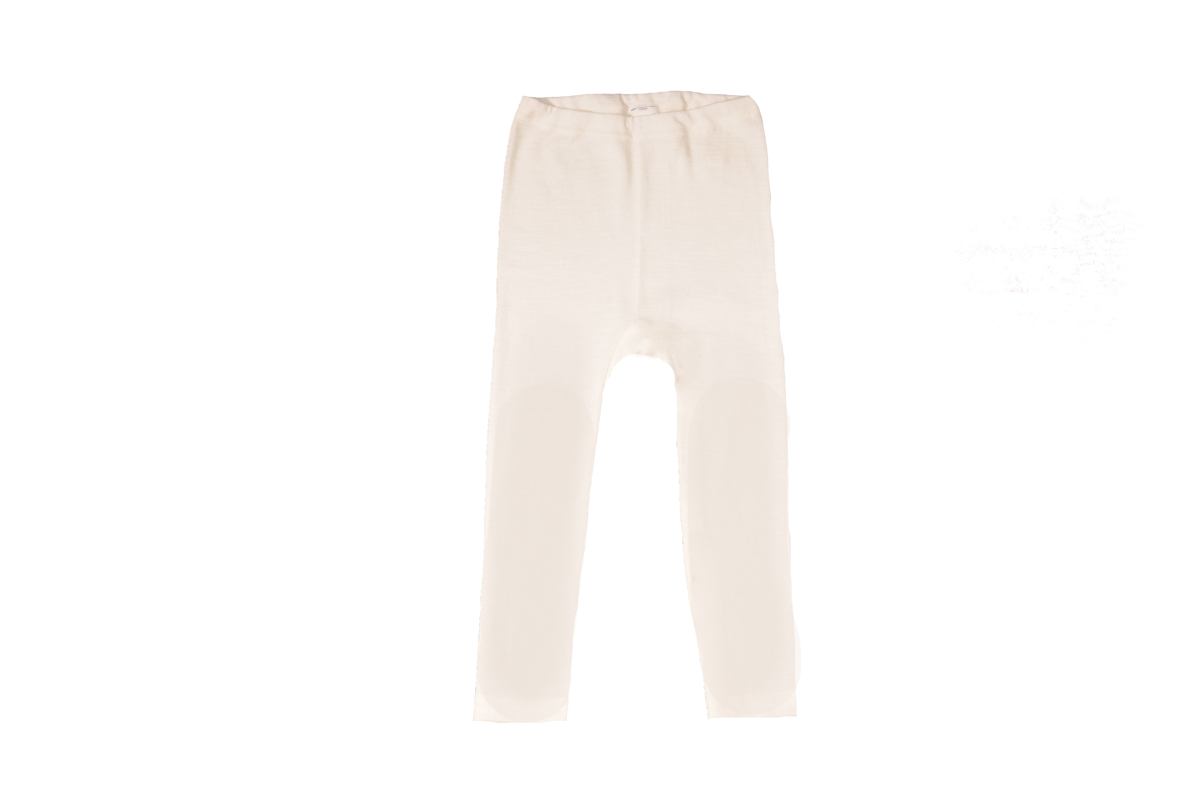 Cosilana leggings in organic wool and silk in Natural on a white background