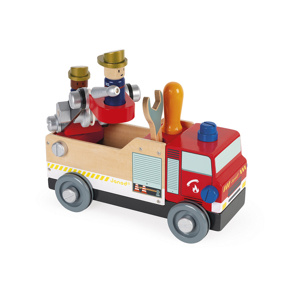 Janod Brico'kids fire engine on a white background