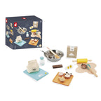 Janod my pastry workshop wooden play set, front view with original packaging