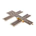 Kids Concept car track extension set with closed barriers on a white background