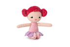 Close-up of the Lilliputiens Aline doll on a white background