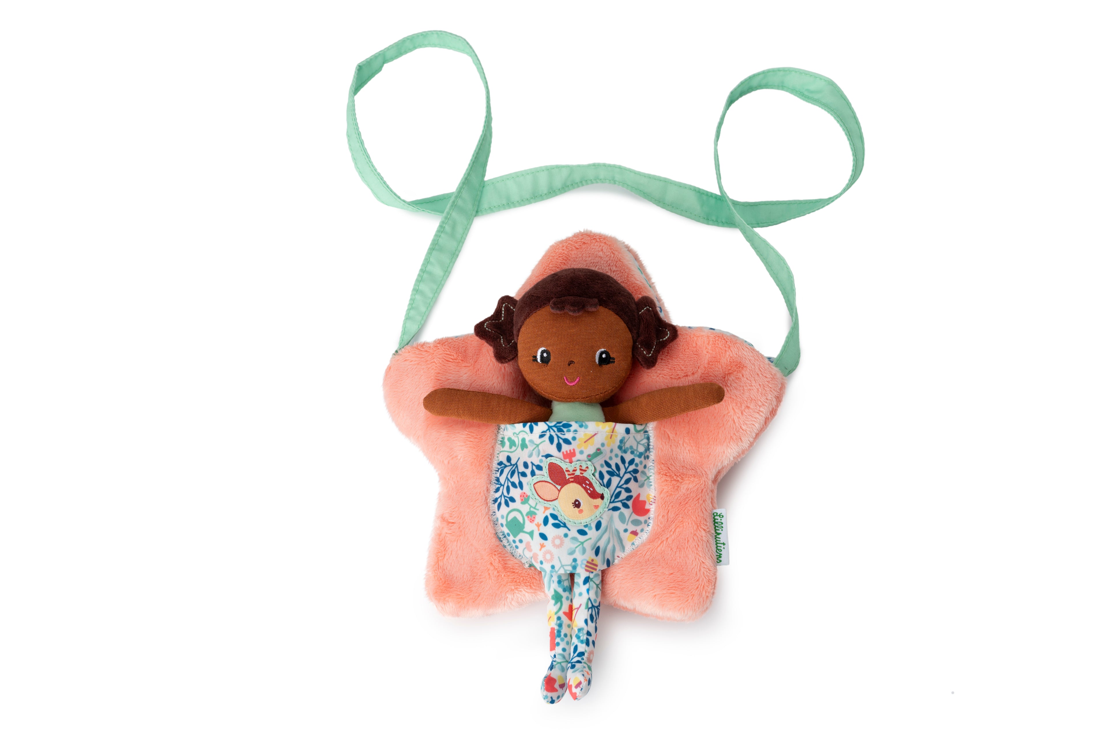Lilliputiens Anna doll with star bag on a white background