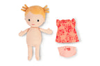Elements of a Lilliputiens Baby playset Lena on a white background