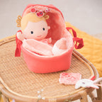 Lilliputiens Baby playset Lena styled on a rotan surface