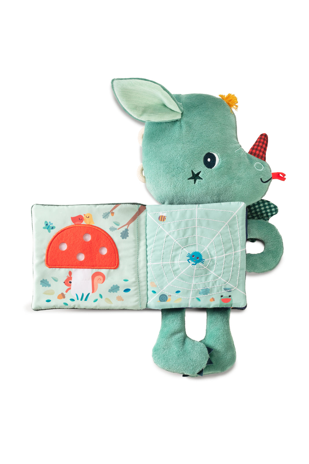 Lilliputiens Joe the dragon cuddle activity book on a white background