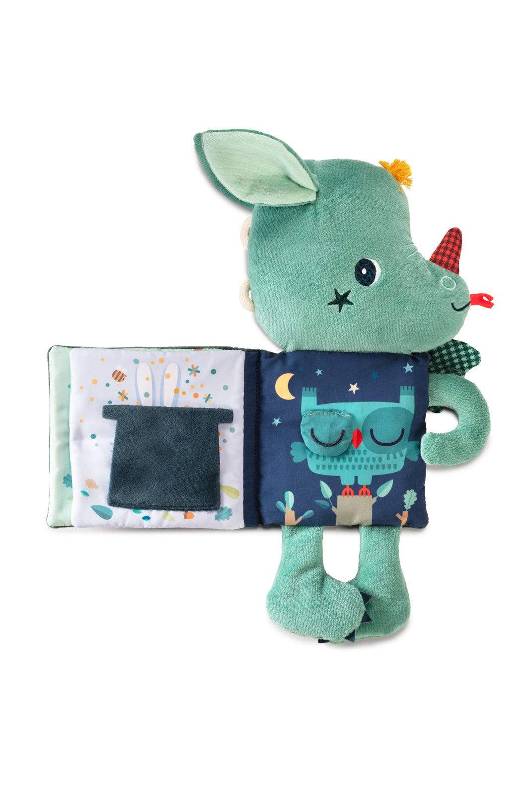 Lilliputiens Joe the dragon cuddle activity book on a white background