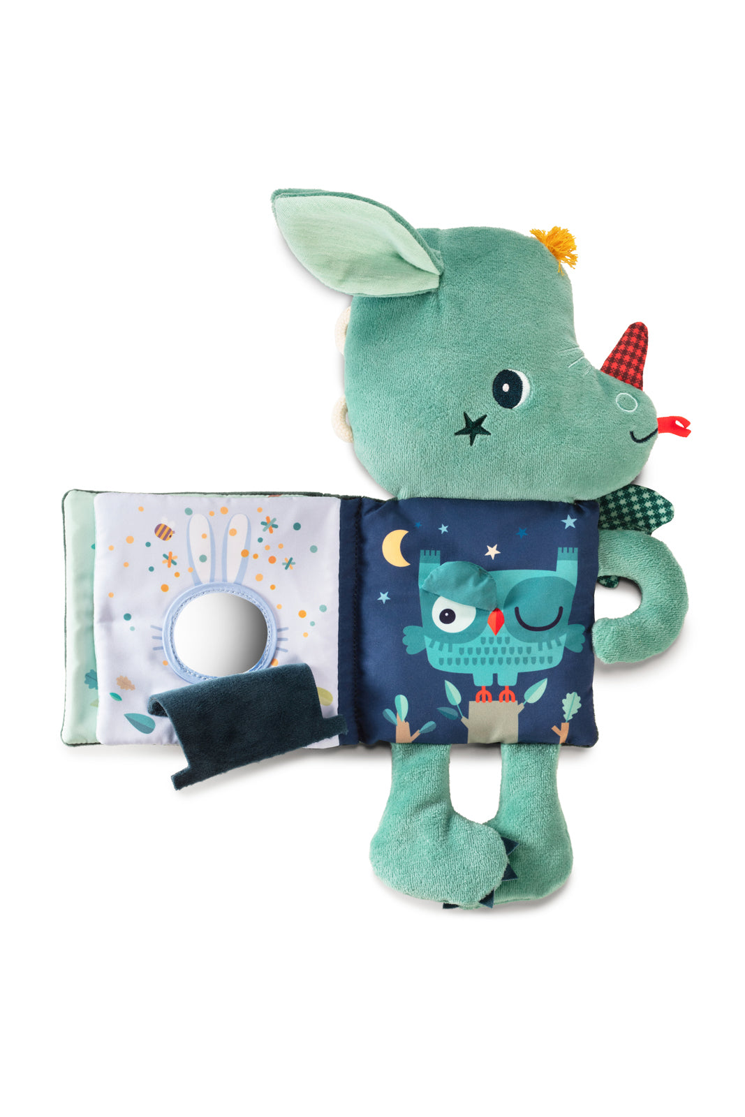 Lilliputiens Joe the dragon cuddle activity book on a white background