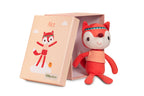 Lilliputiens Alice the cuddly fox in box with packaging on a white background