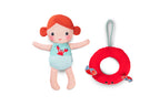 Lilliputiens bath doll crab on a white background