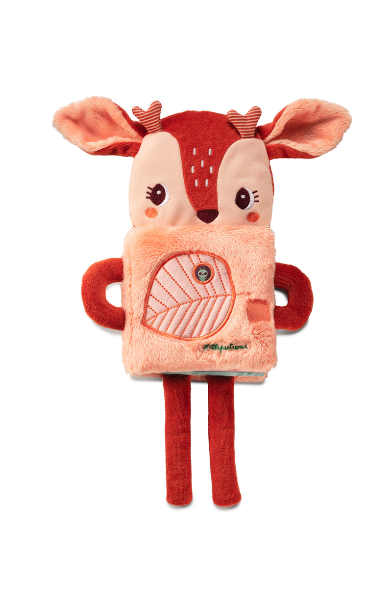 Lilliputiens Stella the Fawn cuddle toy on a white background
