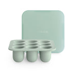 Mushie fresh food feeder tray in Cambridge blue on a white background
