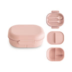 Mushie lunchbox in Blush on a white background