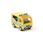 Kids Concept wooden toy ambulance   on a white background