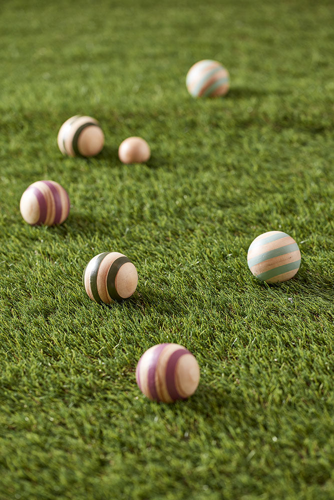 Kid's Concept boccia game set on a grassy field