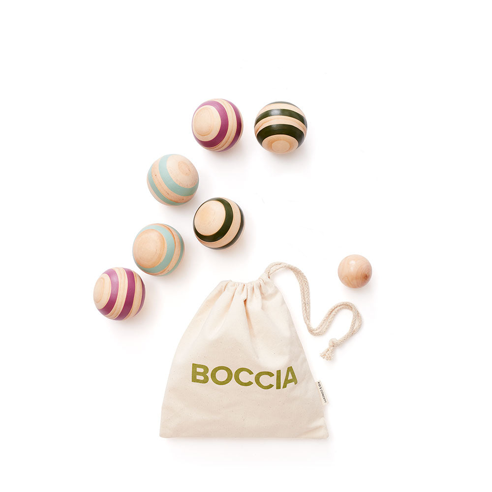 Kid's Concept boccia game set on a white background