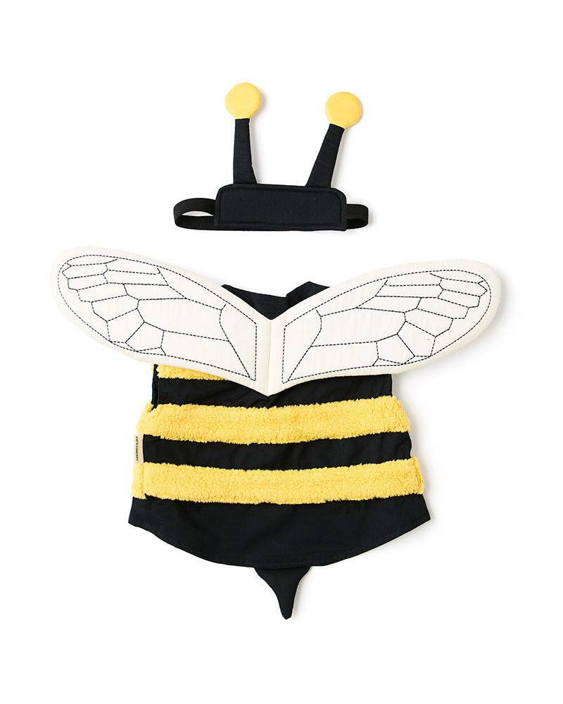 Back view of Kid's Concept bumblebee dress-up costume on a white background