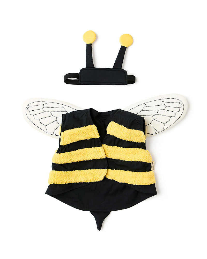 Front view of Kid's Concept bumblebee dress-up costume on a white background
