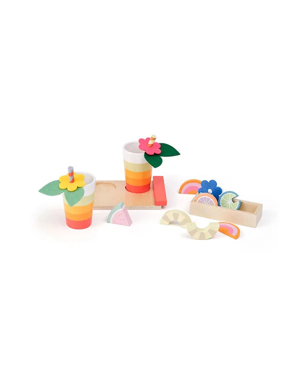 Kids Concept wooden drink play set on a white background