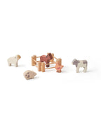 Kid's Concept wooden farm animals set on a white background