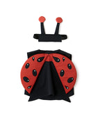 Back view of a Kid's Concept ladybug dress-up costume on a white background