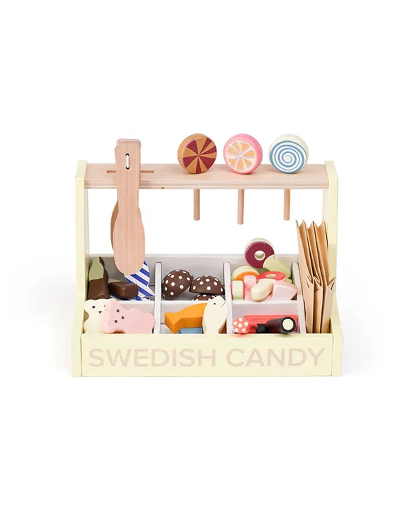 Kids Concept Swedish candy shop play set on a white background