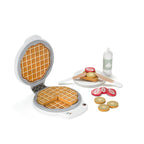 Kid's Concept wooden waffle iron toy on a white background