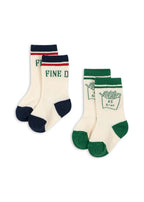 Konges Sløjd Rib fries socks 2-pack on a white background