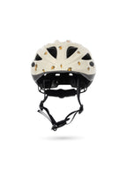 Back view of the Konges Sløjd Adi Bicycle Helmet in Lemon on a white background.