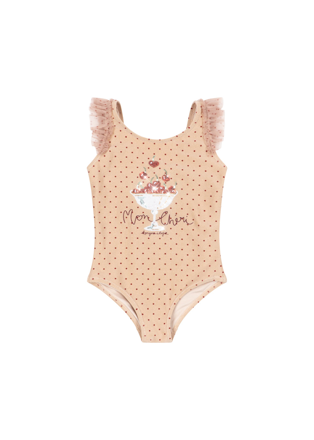Front view of the Konges Sløjd Amandine swimsuit in Emboldened not on a white background