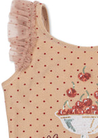 Close-up of a Konges Sløjd Amandine swimsuit in Emboldened not on a white background