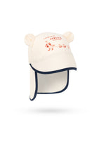 Konges Sløjd Aster bear sun hat on a white background