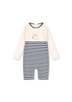 Front view of a Konges Sløjd Aster swim onesie on a white background