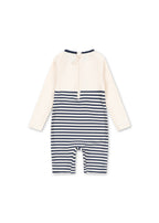 Front view of a Konges Sløjd Aster swim onesie on a white background