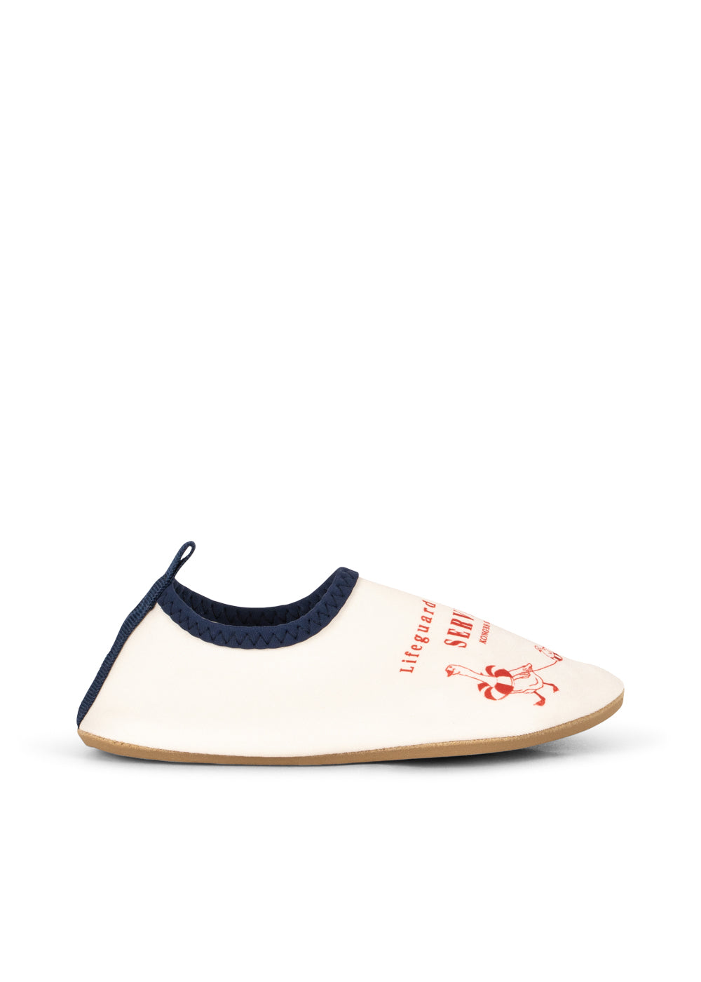 Side view of the Konges Sløjd Aster swim shoes on a white background