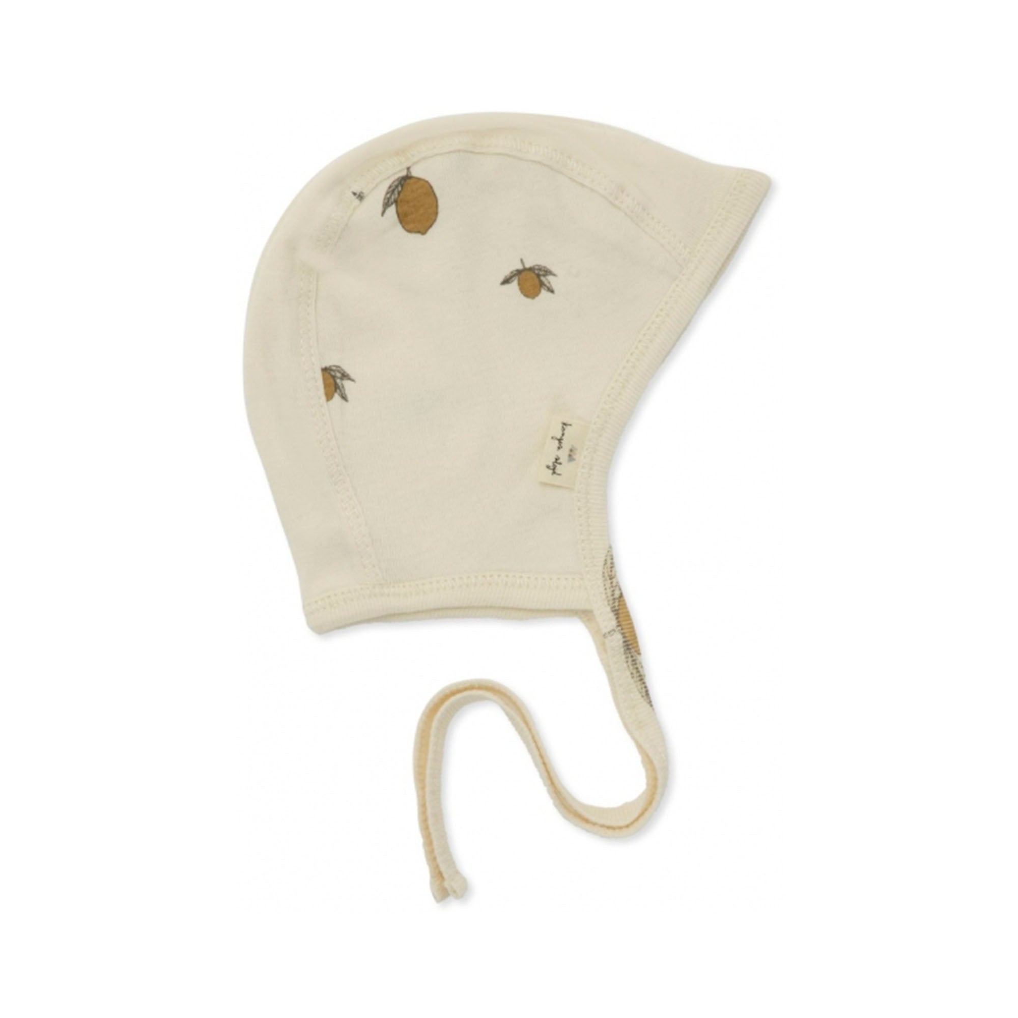 Konges Sløjd Baby helmet in Lemon on a white background
