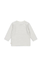 Konges Sløjd basic blouse in Stripe Bluie, back view on a white background