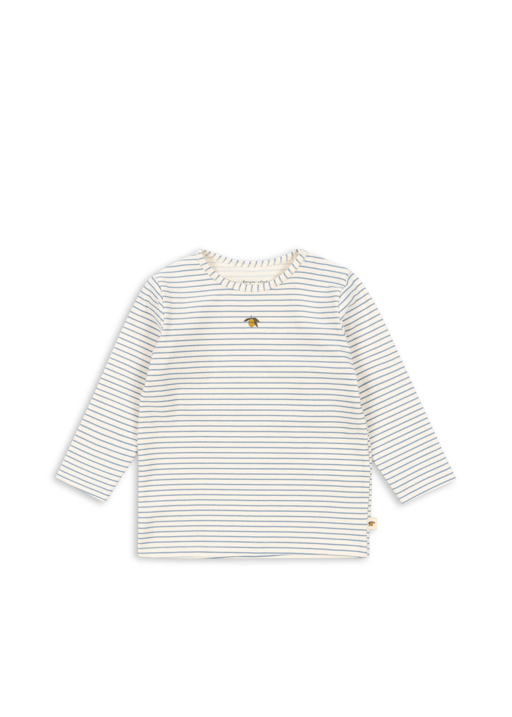 Konges Sløjd basic blouse in Stripe Bluie, front view on a white background