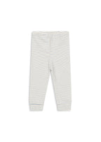 Konges Sløjd basic pants in Kubi and Stripe Bluie, back view on a white background