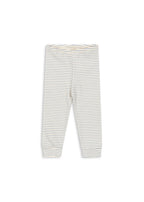 Konges Sløjd basic pants in Kubi and Stripe Bluie, front view on a white background
